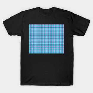 Turquoise and Pink Geometric Pattern T-Shirt